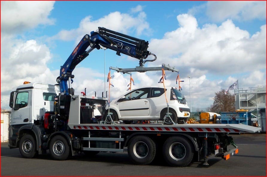 PORTA COCHES HIDRAULICO PARA GRUA